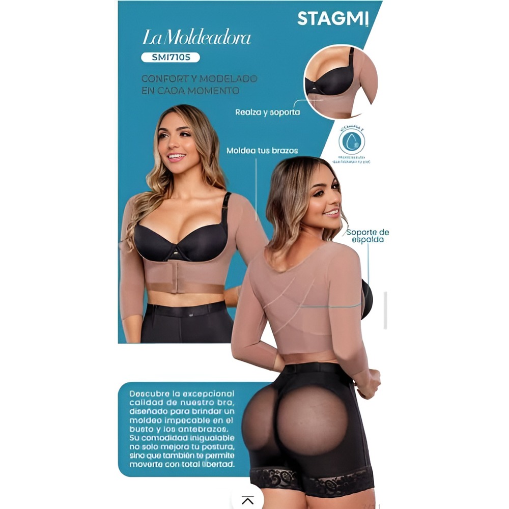 Stagmi SMI7105 Medium-Compression Post-Surgical Thoracic Mid-Section Arm Shaper